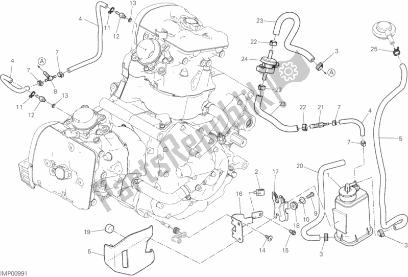 Todas las partes para Bote De Tubería De Aire Caliente de Ducati Hypermotard 939 SP USA 2018